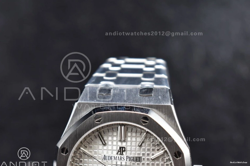 37mm 1:1 SS Bracelet Super Best SS Textured SA3120 Royal Dial Edition ZF White 1035 Clone 15450 on Oak Stretchable 0911